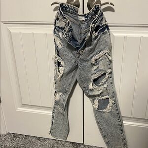 KanCan Ripped Light Blue Boyfriend Jeans